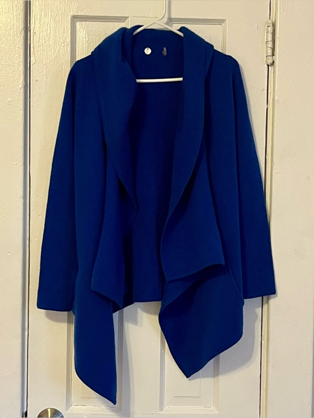 Margaret O’Leary Blue Cashmere Flyaway Cardigan Small
